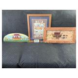 (4) Pc. Lot of Noah's Ark Home Decor