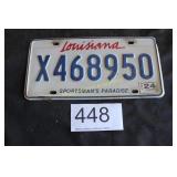 Louisianna 'Sportsman Paradise' License Plate