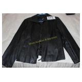 East5th  Women's Black Genuine Leather Jacket