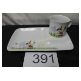 Walt Disney Pinocchio Porcelain Snack Plate & Mug