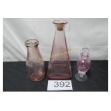 Vintage Pink Glass Set - MCM