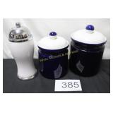 Cobalt Blue & White Canister Set