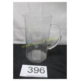 Vintage Octagon Glass Texas Blue Bonnet Pitcher