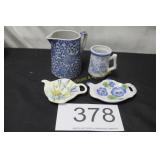 Miniature Ceramic Pitchers & Teabag Caddies