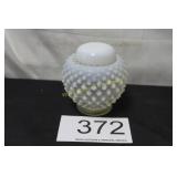 Fenton Milk Glass Hobnail Covered Puff Box