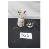 Antique Hatpin Holder & Hatpins