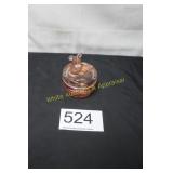 Pink Depression Glass Scottie Dog Powder Jar