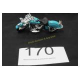 Blue Indian Motorcycle Collectible Figurine