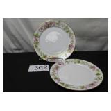 (2) Danish Floral Plates