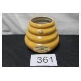 Vintage Honey Dipper Beehive Ceramic Pot