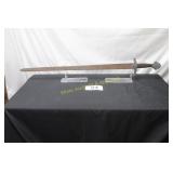 Vintage Lodge Sword w/Etched Blade - as is