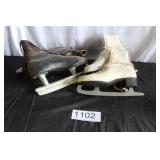Lot of (2) Pairs of Old Ice Skates