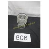 Vintage Pressed Glass Footed Urn/Votive