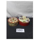 (2) Vintage Tins w/Buttons - Notions