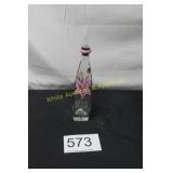 Hand-Painted Floral Decanter Bottle