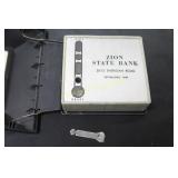 Vintage Zion State Bank Coin Bank - Wall Mount