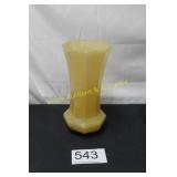 Murano Italian Alabaster Glass Faceted Vase