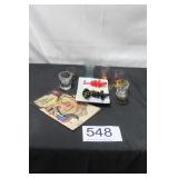 Vintage Barware - Shot Glasses - Books / Stoppers