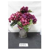 Floral Arrangement in a Clear Cut Glass Pitcher