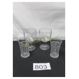4 Pc. Pressed Glass Tumbler & Goblet Set
