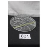 Vintage Glass Divided Serving Tray