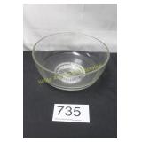 Clear Glass Serving Bowl w/Sunburst Base