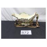 Sleigh Centerpiece Floral Poinsettia