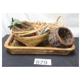 Woven Basket & Tray