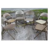 6 Pc. Metal Folding Chairs