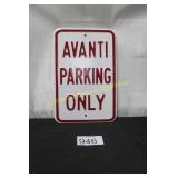 Metal Avanti Parking Only Sign