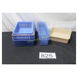 Assorted Plastic Storage Bins