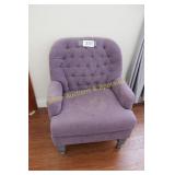 Modern Purple Tufted Wingback Style Accent Chair