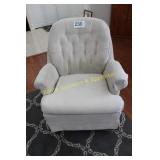 Tufted Cream Swivel Rocker Glider