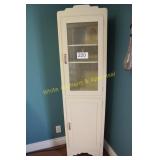 Tall Narrow 'Shabby Chic' Display Cabinet