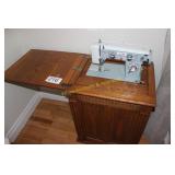 Universal Brand Deluxe Sewing Machine & Cabinet