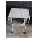 Vintage Metal Drop-Leaf Cart / Typewriter Table