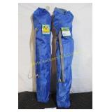 Pair of Blue Folding Quad Chairs w/Bags
