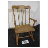 Vintage Child's Wooden Rocking Chair