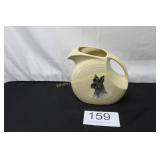Fiestaware Pitcher w/Scottie Dog Graphic