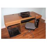 1990's Down View Executive Computer Desk & Chair