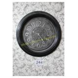 Decorative Wall Clock w/Antiqued Silver Tone Face
