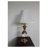 Polished Brass Finish Table w/Classic Style Base