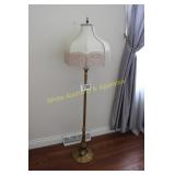 Ornate Victorian Style Brass Floor Lamp