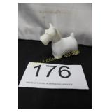 Vintage Avon Milk Glass Scottish Terrier Bottle