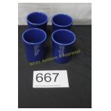 Set of (4) Cobalt Blue Fiesta Tumblers