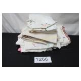 Lot of Vintage Embroidered Linens