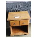 Wood Nightstand w/Drawers