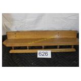 Custom Handmade Solid Oak Wall Display Shelf