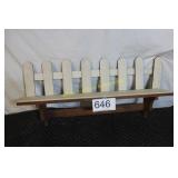 Country Picket Fence Decorative Wood Wall Shelf