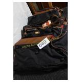 3 Piece Jaguar Black & Brown Trim Travel Luggage